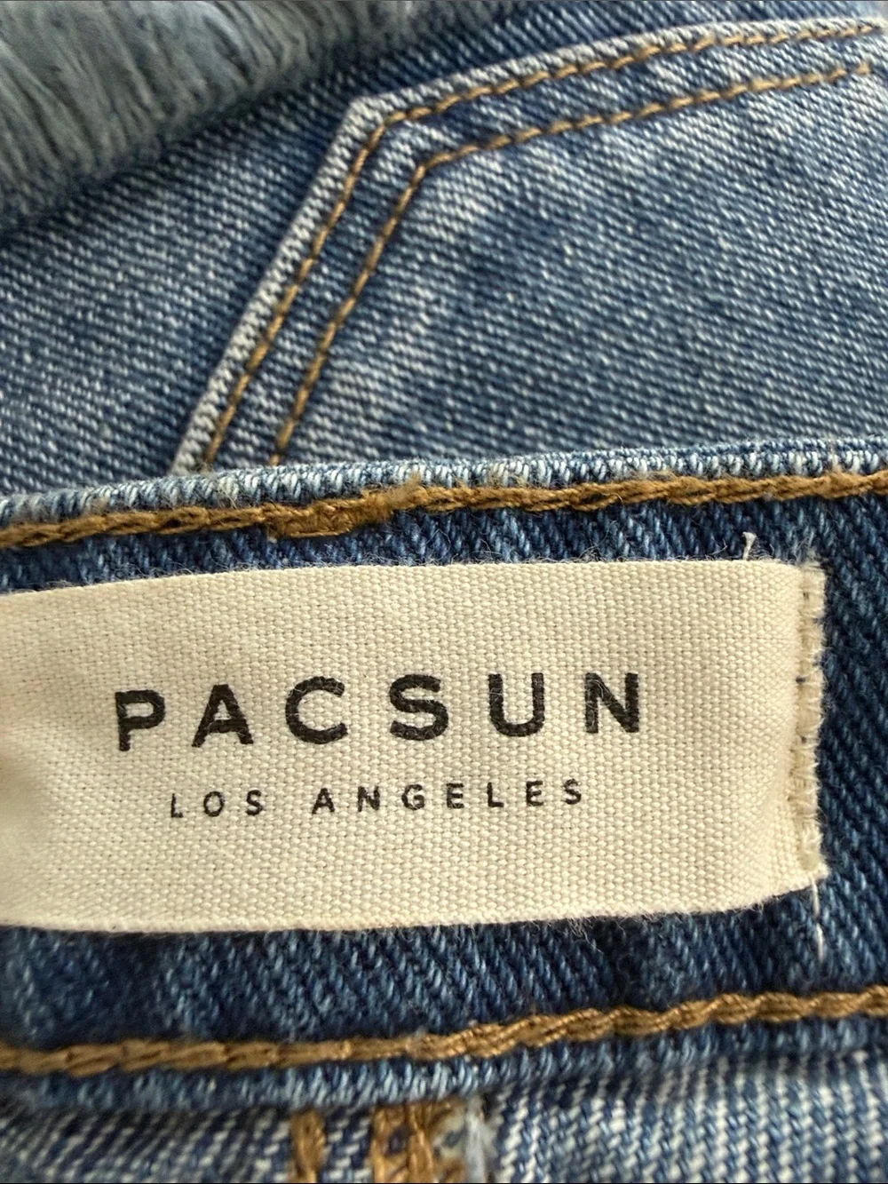 PacSun High Rise Festival Denim Shorts. Distressed Blue Denim Cutoff Shorts